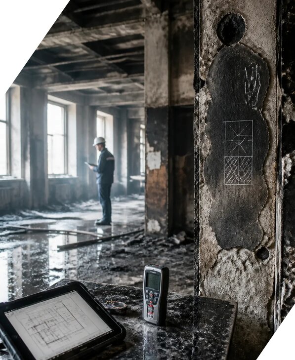 Обследование зданий после пожара в Выборге от 15332 р. | ЭкспертизаРоссия