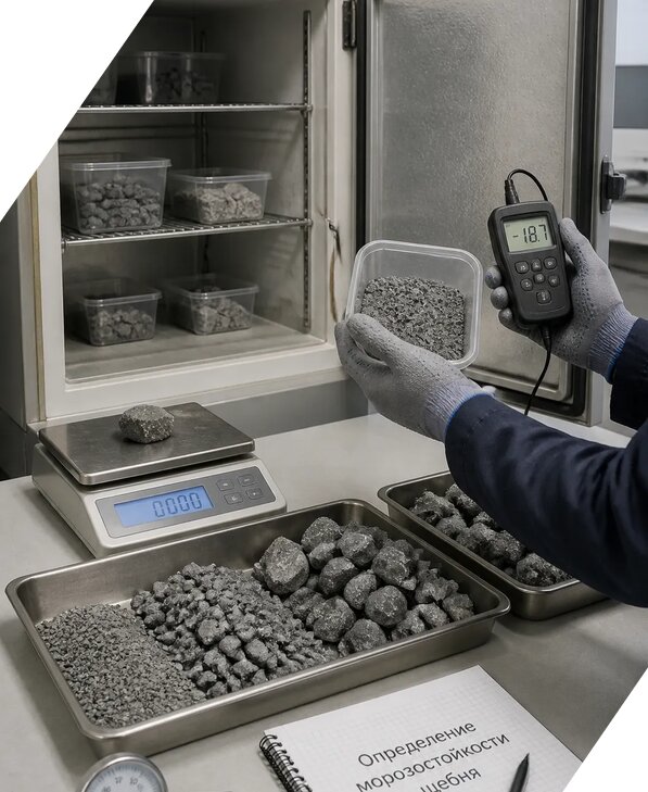 Определение морозостойкости щебня в Выборге от 3577 р. | ЭкспертизаРоссия